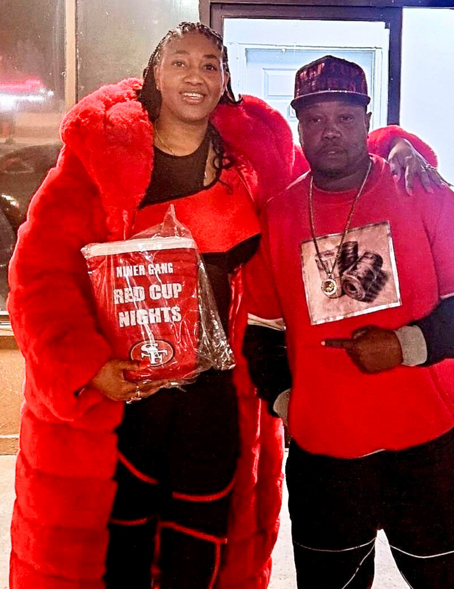 Small Red Cup Backpack with Customized Sports Teams