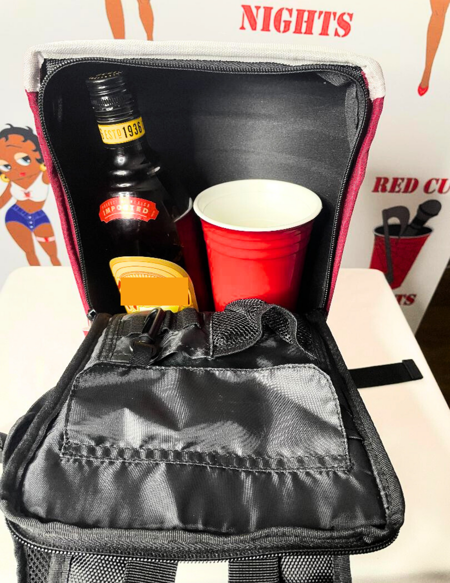 Small Red Cup Backpack with Customized Sports Teams