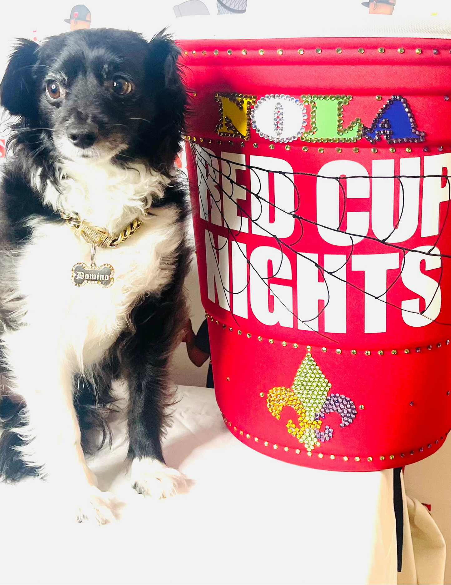 Small Bedazzled Red Cup Backpack with Customized Sports Teams