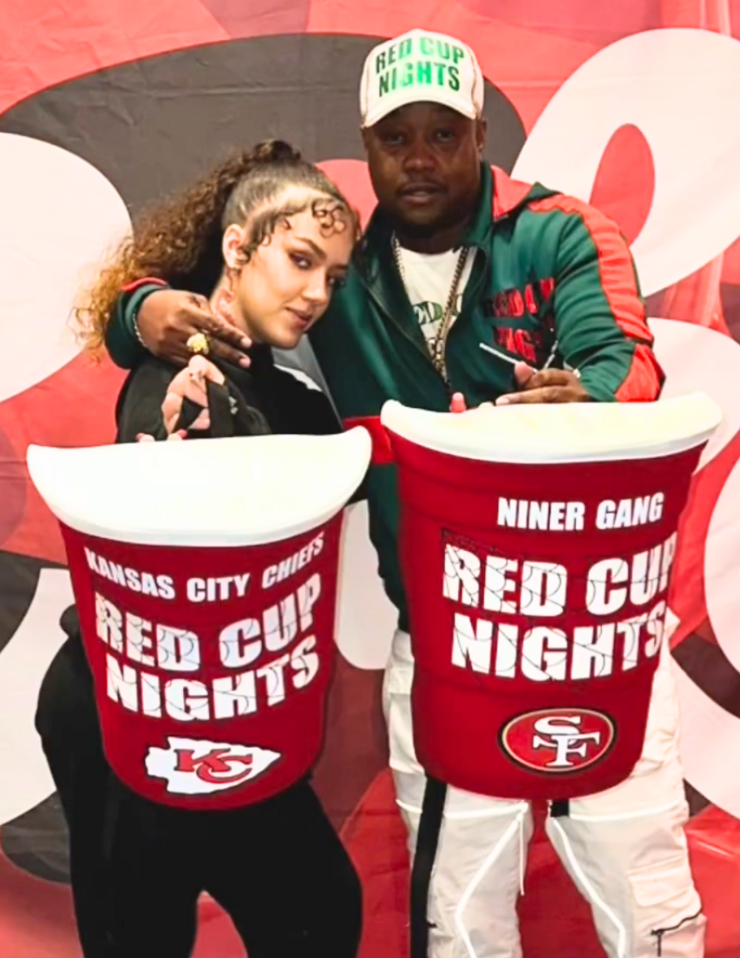 Large Red Cup Backpacks with Custom Sport Teams