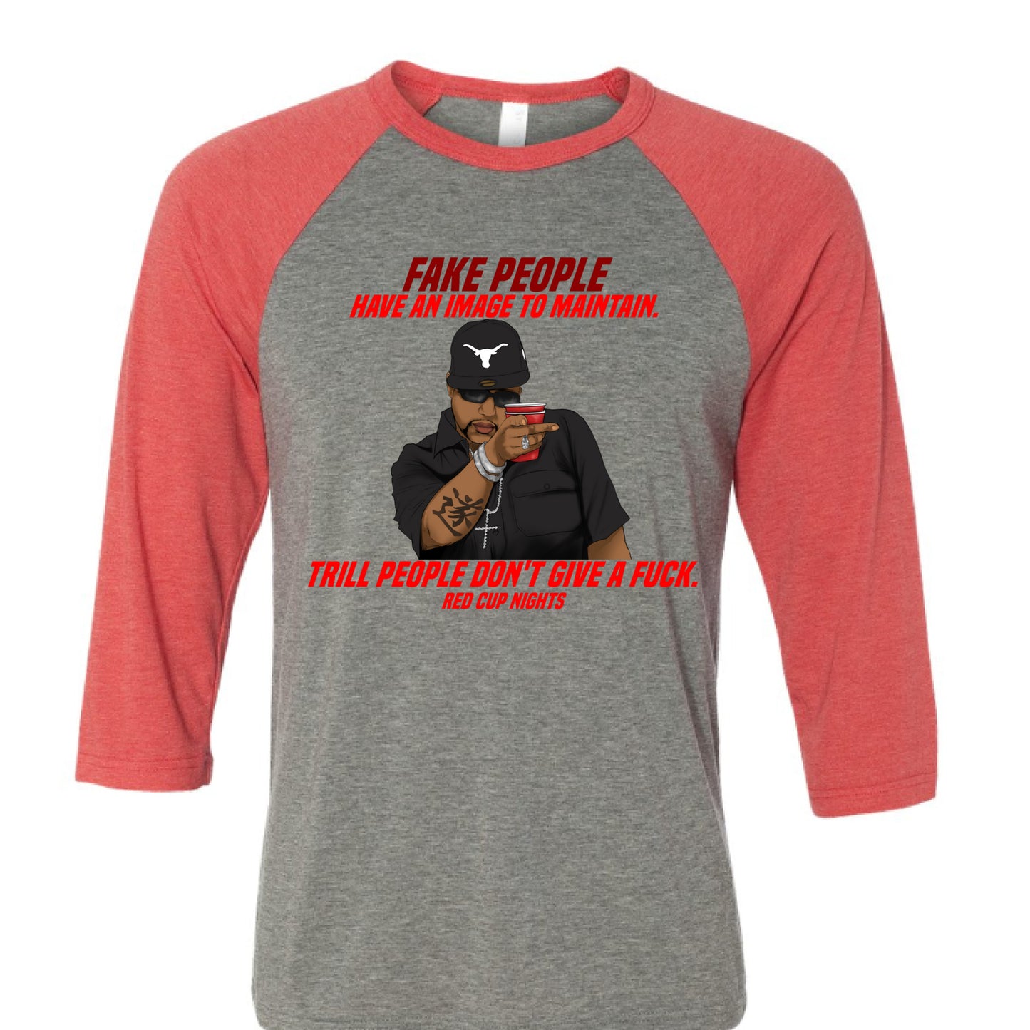 GREY/LT RED TRIBLEND - FRONT