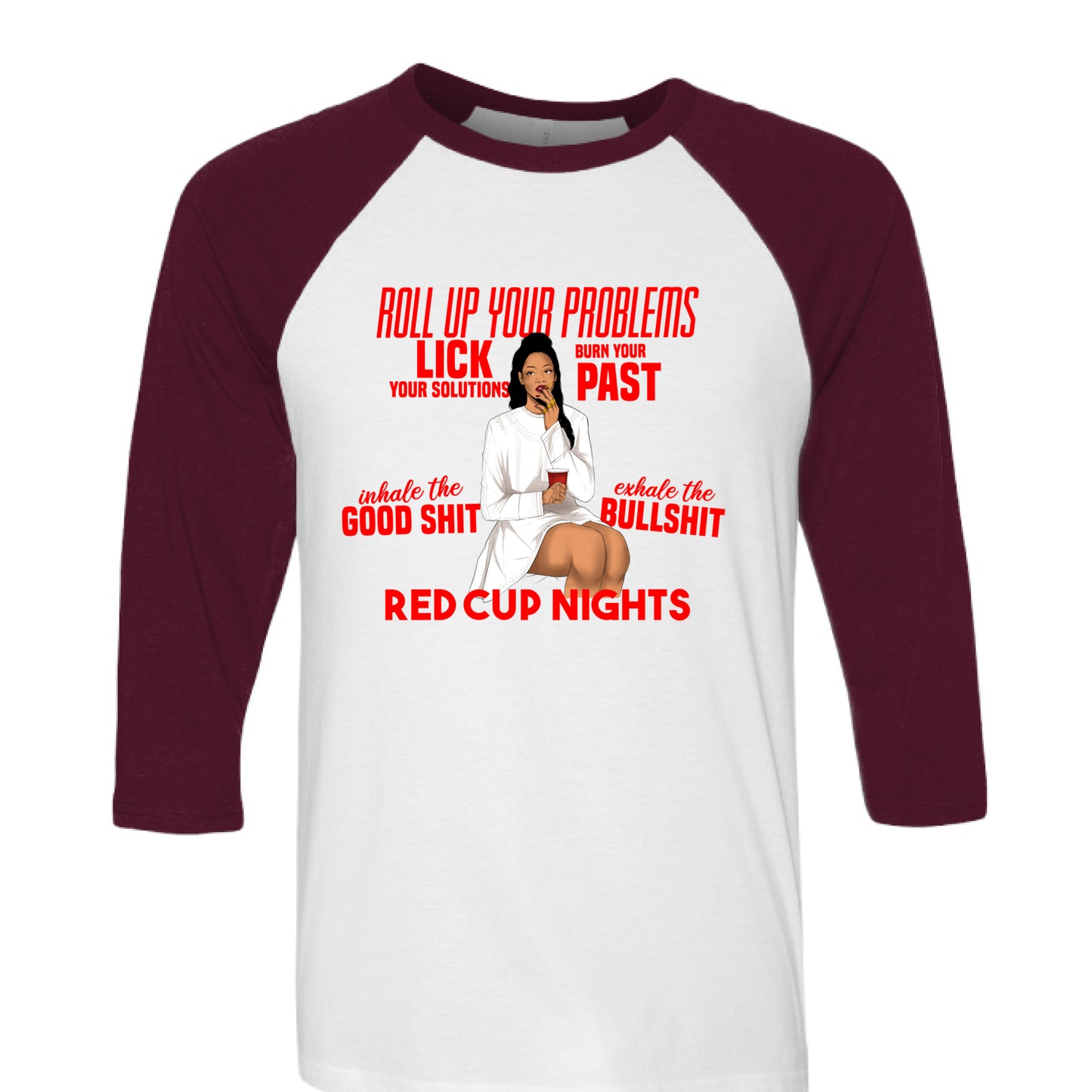 White/ Maroon - FRONT