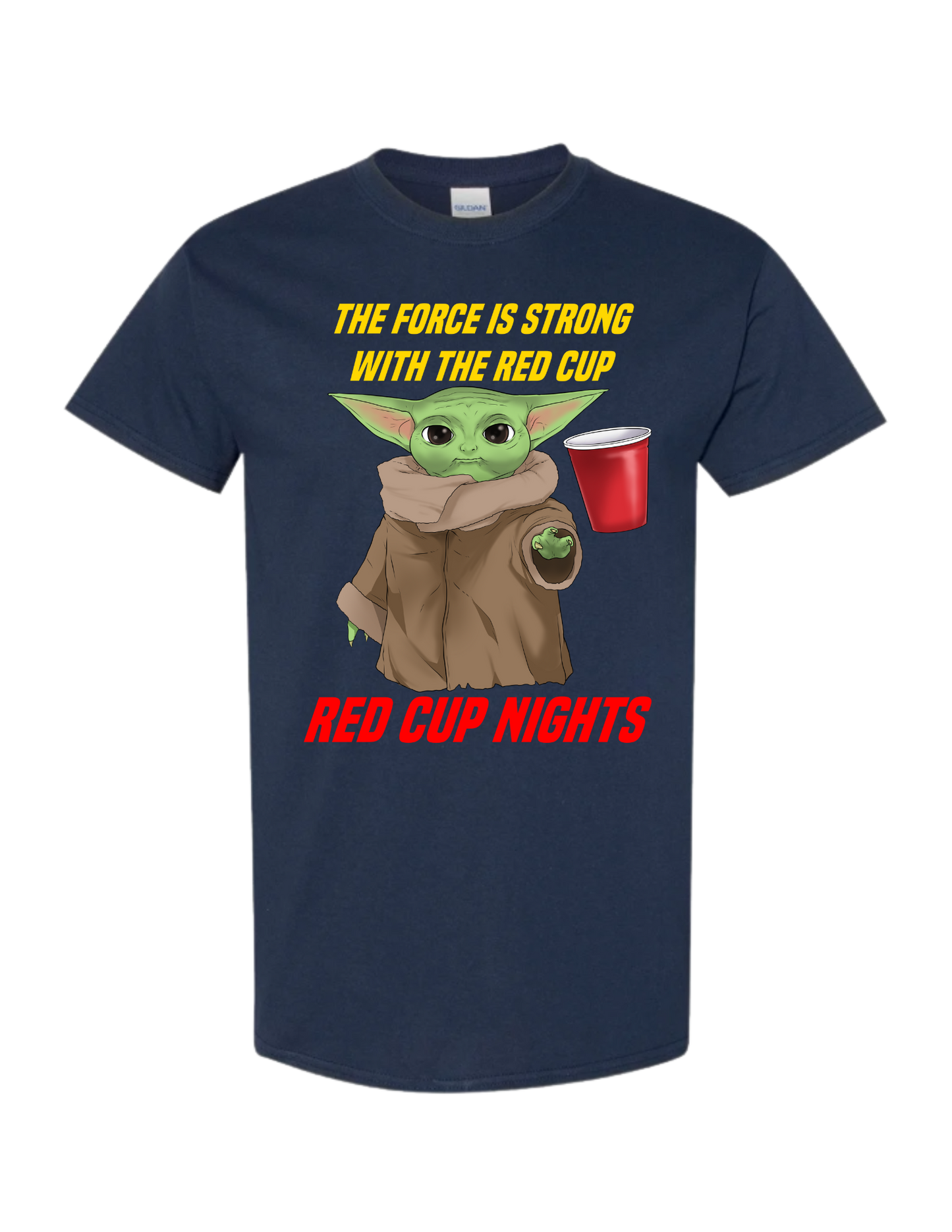 Unisex T-Shirt Yoda 'The Force is Strong' Yellow Letters