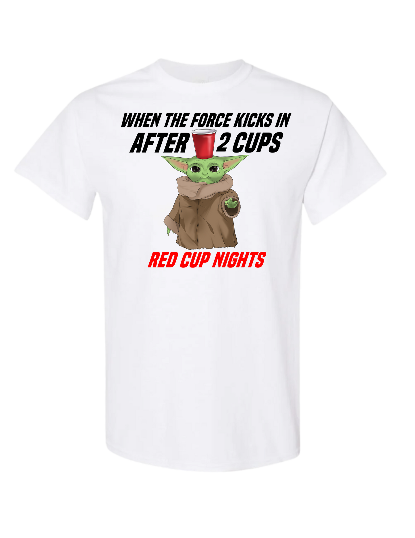 Unisex T-Shirt Yoda 'When the force kicks in' Black Letters