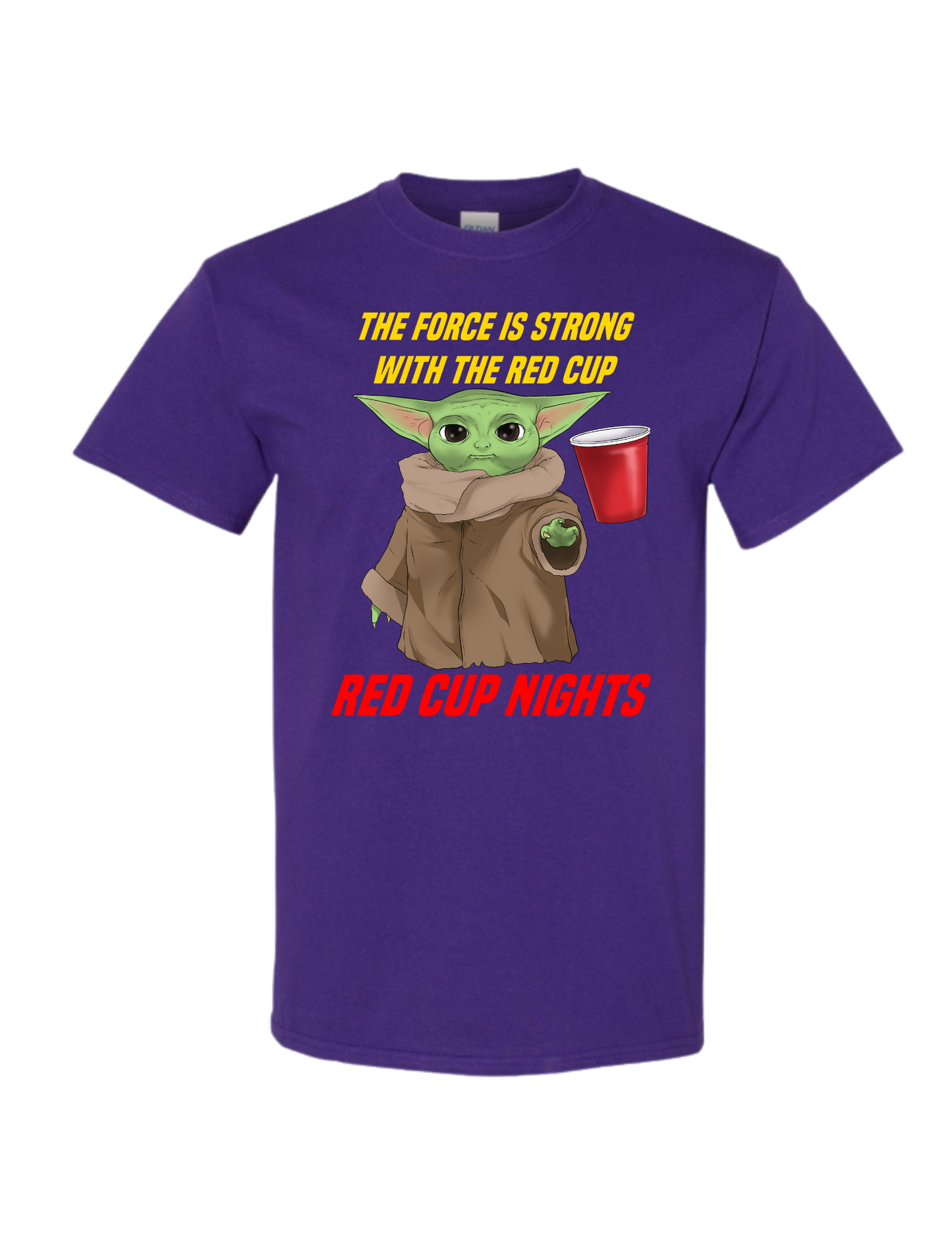Unisex T-Shirt Yoda 'The Force is Strong' Yellow Letters
