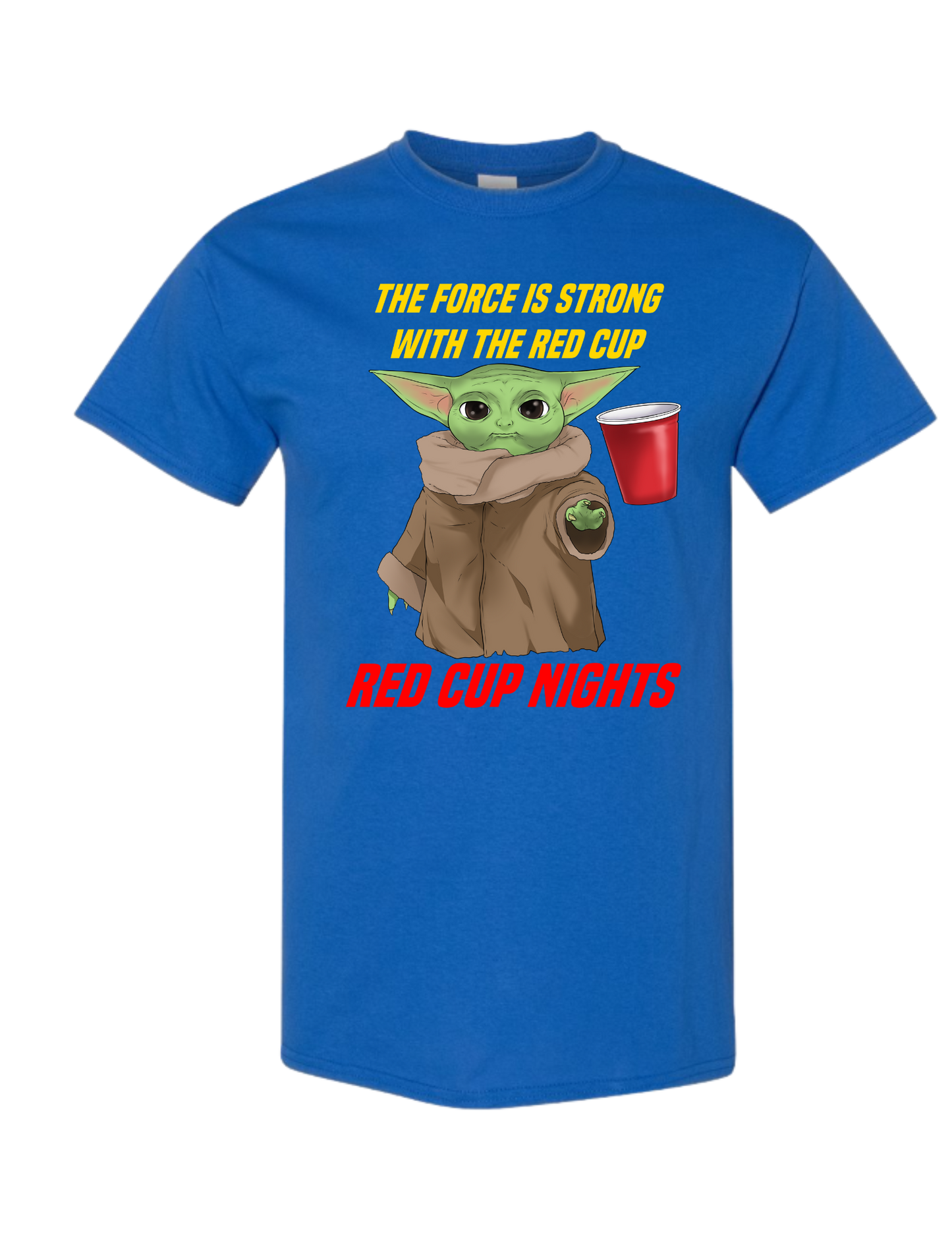 Unisex T-Shirt Yoda 'The Force is Strong' Yellow Letters