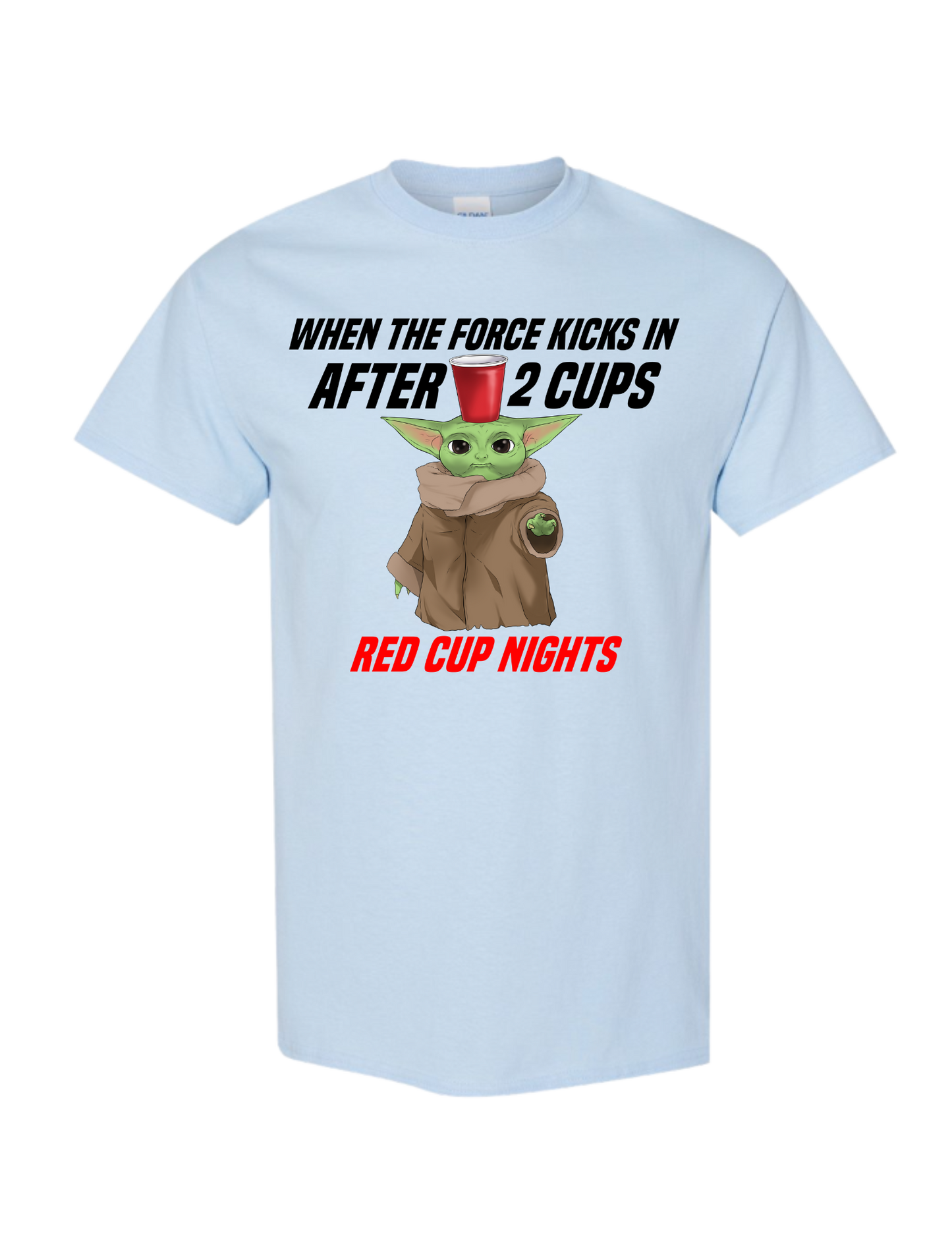 Unisex T-Shirt Yoda 'When the force kicks in' Black Letters